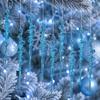 Clear Acrylic Icicle Ornaments Twisted Water Drop Design Snowflake Ornaments Set  Home Decoration