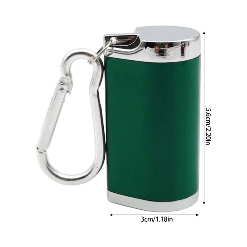 Mini Ashtray Sealed Dustproof Pocket Size Holder for Outdoor Travel Car Use Aluminum Alloy Container for Camping