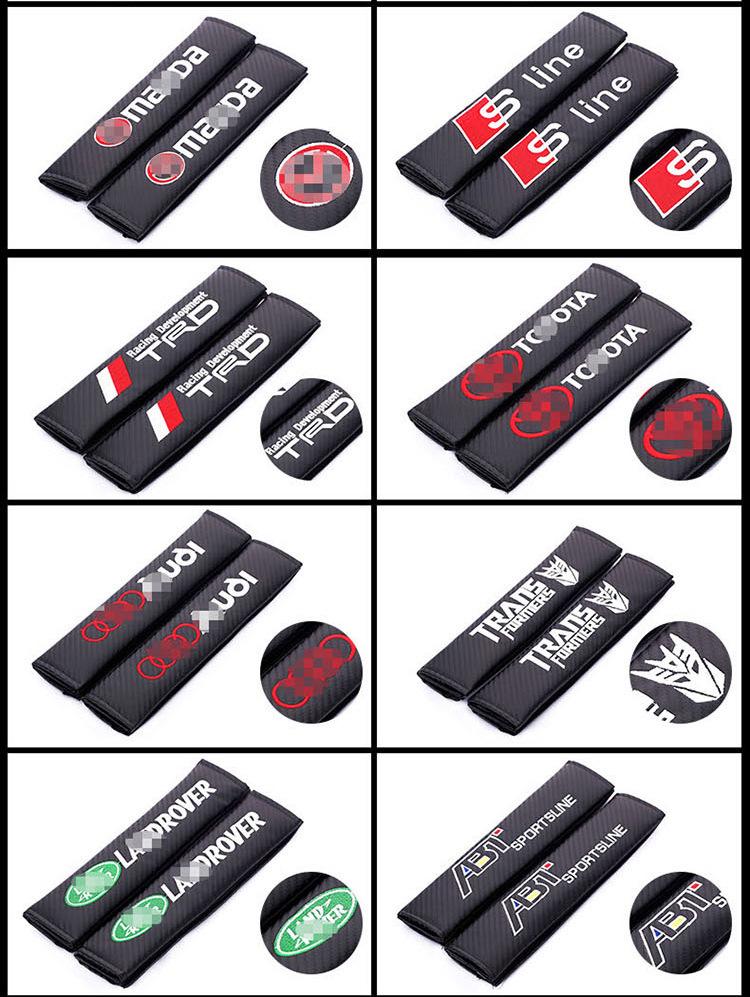 Alpina Modified Carbon Fiber Car Shoulder Pad Cover - Leather Finish