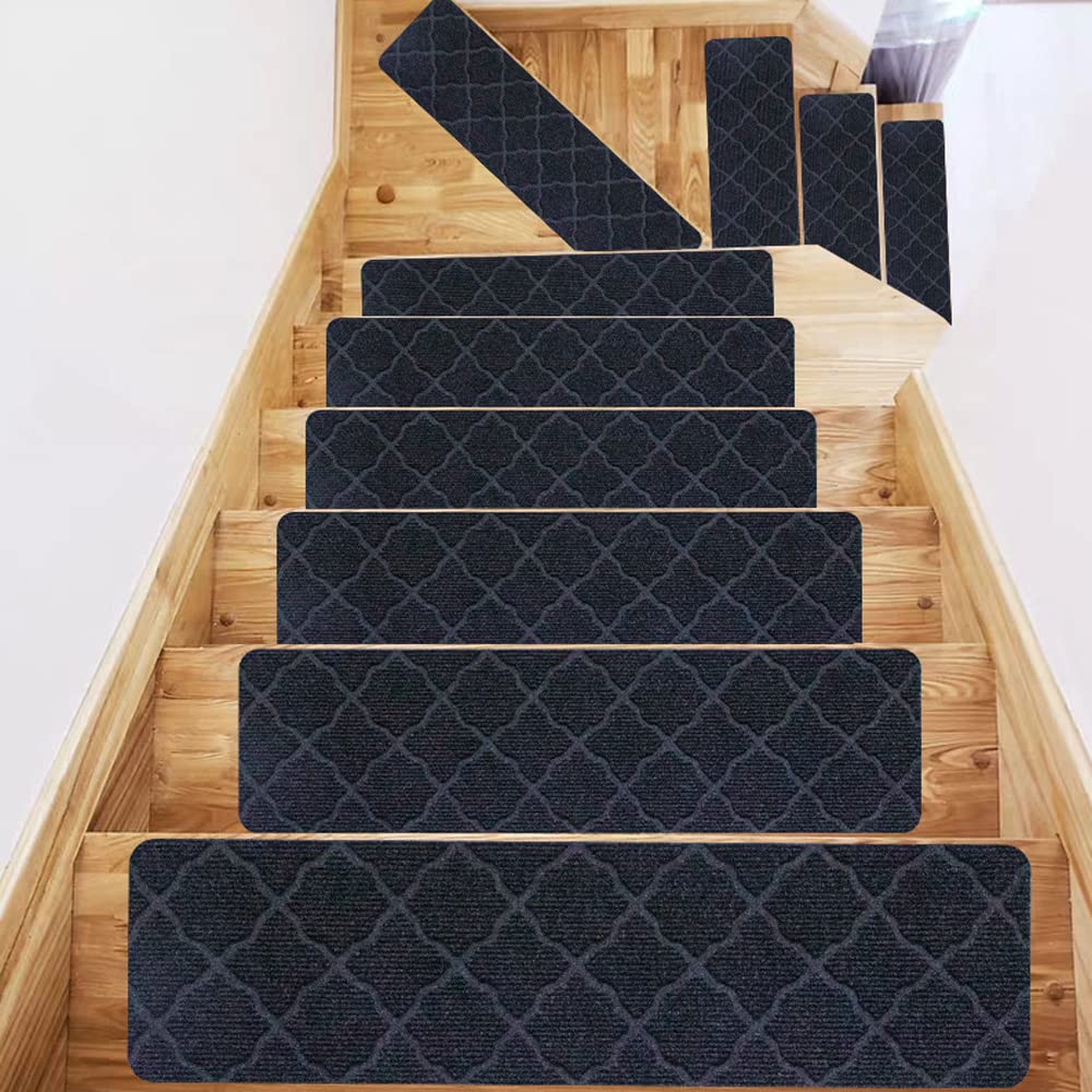 YMR Stair Stair No Step Scratch Stays In Suitable for All Suction Stair Set of 15 Mat, Non-Slip Mat, Bending, Soundproof, Stylish, Mat, Resistant,