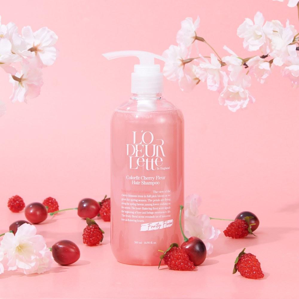 Lauderette Color Fit Hair Biotin Shampoing Parfumé Légèrement Acide Parfum Floral Fruité, 500 ml, 2 pcs.