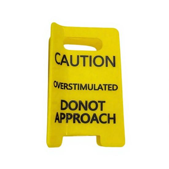 

1/2/3Pcs Overstimulated Warning Hair Claw Yellow Caution Sign Hair Clip Thick Hair Strong Hold Hair Accessories 1pc