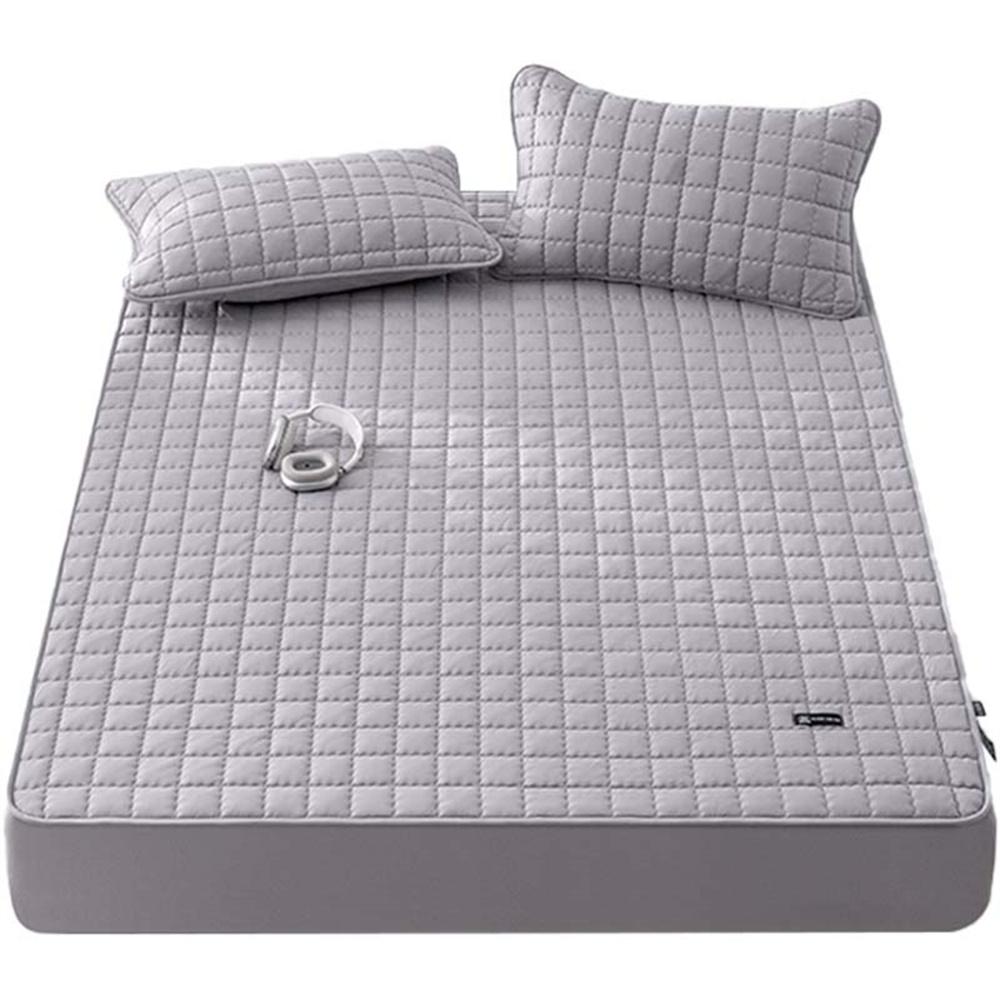 Soft Waterproof Bed Cover Double Queen King Couple Bed Fitted Sheet Breathable Noiseless Washable Bed Mattress Cover Protector