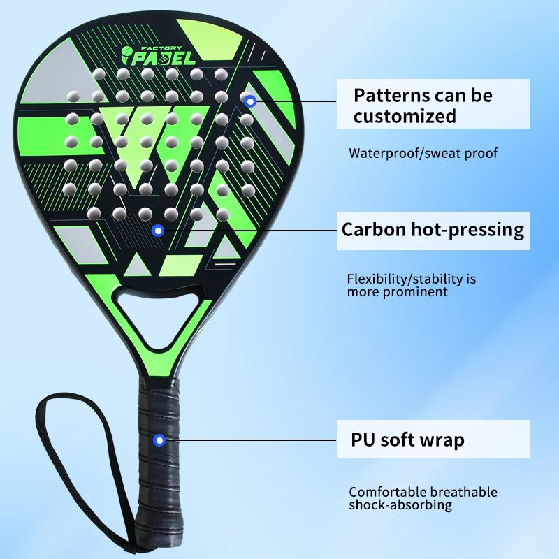 Padel Paddle Tennis Racket Customized Carbon 3k 12k 18k Paddle Racket