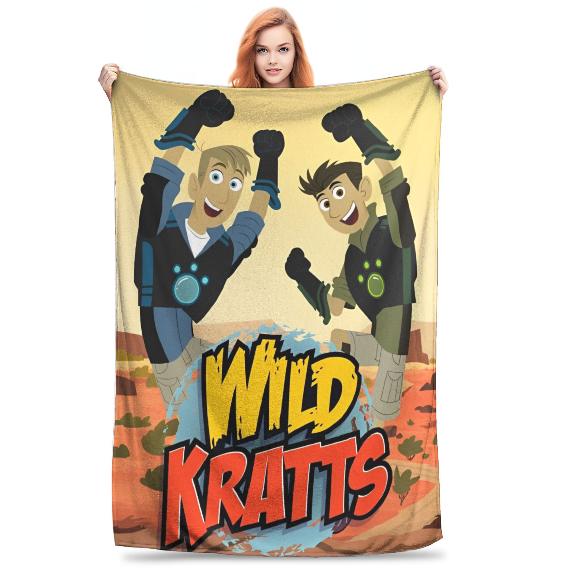 

Плед Wild Kratts для дивана, мягкий, пушистый, плюшевый, 50x60 дюймов, разных размеров, подходит для всех сезонов. 75x90cm