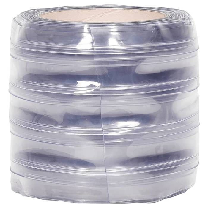 VidaXL Rideau de porte transparent 200 mmx1,6 mm 25 m PVC, bande de porte, rideau de bande pvc, rideau de porte pvc 153861
