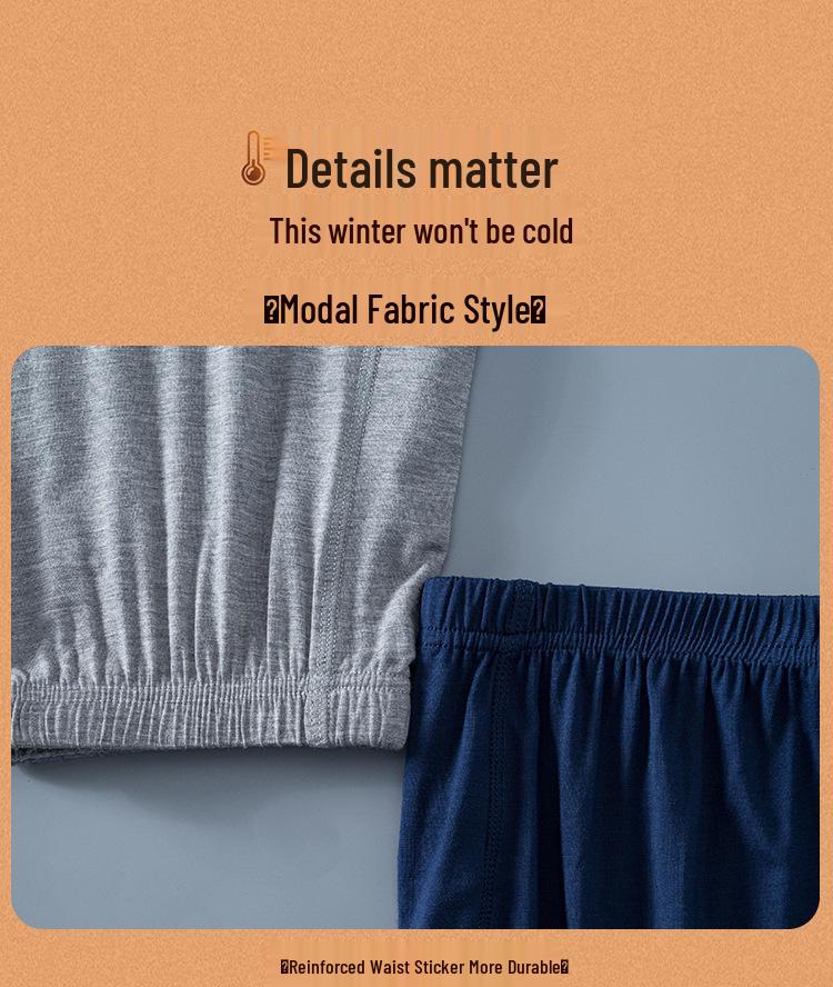 Men's Plus Size Modal Slim Warm Base Layer Autumn/Winter Underwear Set