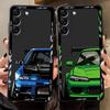 Japanese JDM Drift Car Black Soft Phone Cover Case for Samsung Galaxy A05 A50 A70 A06 A03 A10 A12 A30 A15 A20 A13 A04 A40 A16