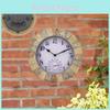Charmante 10-Zoll Outdoor Wasserdichte Europäischer Stil Harz Wanduhr Mit Thermometer Ideal Für Heimdekor