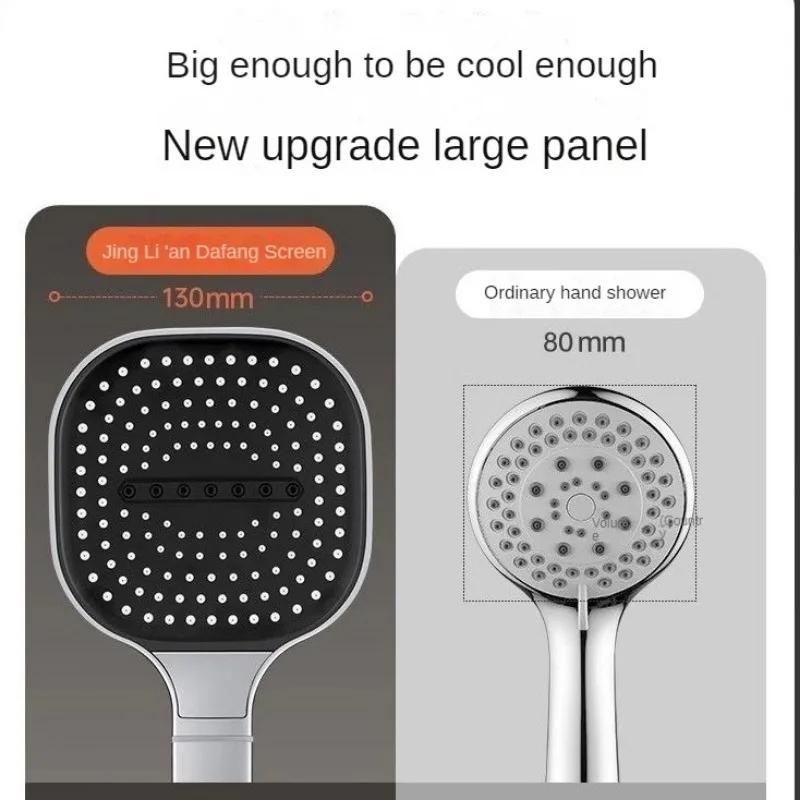 New 3 Modes Adjustable Shower Head 13cm Large Panel High Pressure Massage Shower Head Filter Element Bathroom Accessories