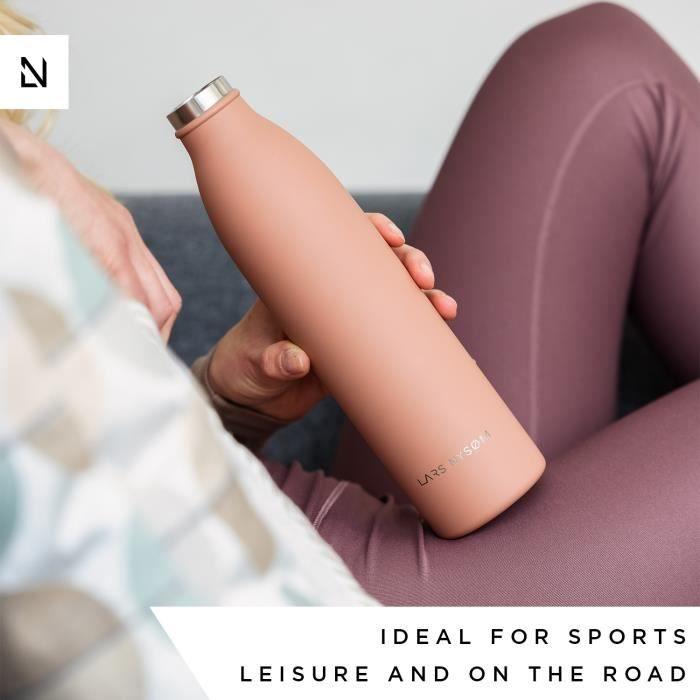 Gourde d'eau - lars nysøm - 1000ml - acier inoxydable - isolée sous vide - étanche