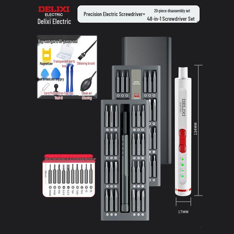 Rechargeable Multifunctional Mini Electric Screwdriver Set with Lithium Battery