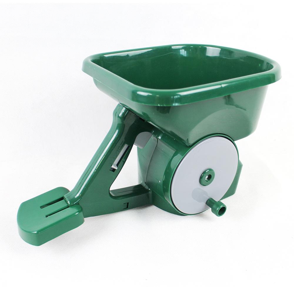 Hand - Crank Seeder Spreader for Garden , Telescopic Handle Seeder Tool for Seeds & Salt , Box Packaging telescopic handle hand