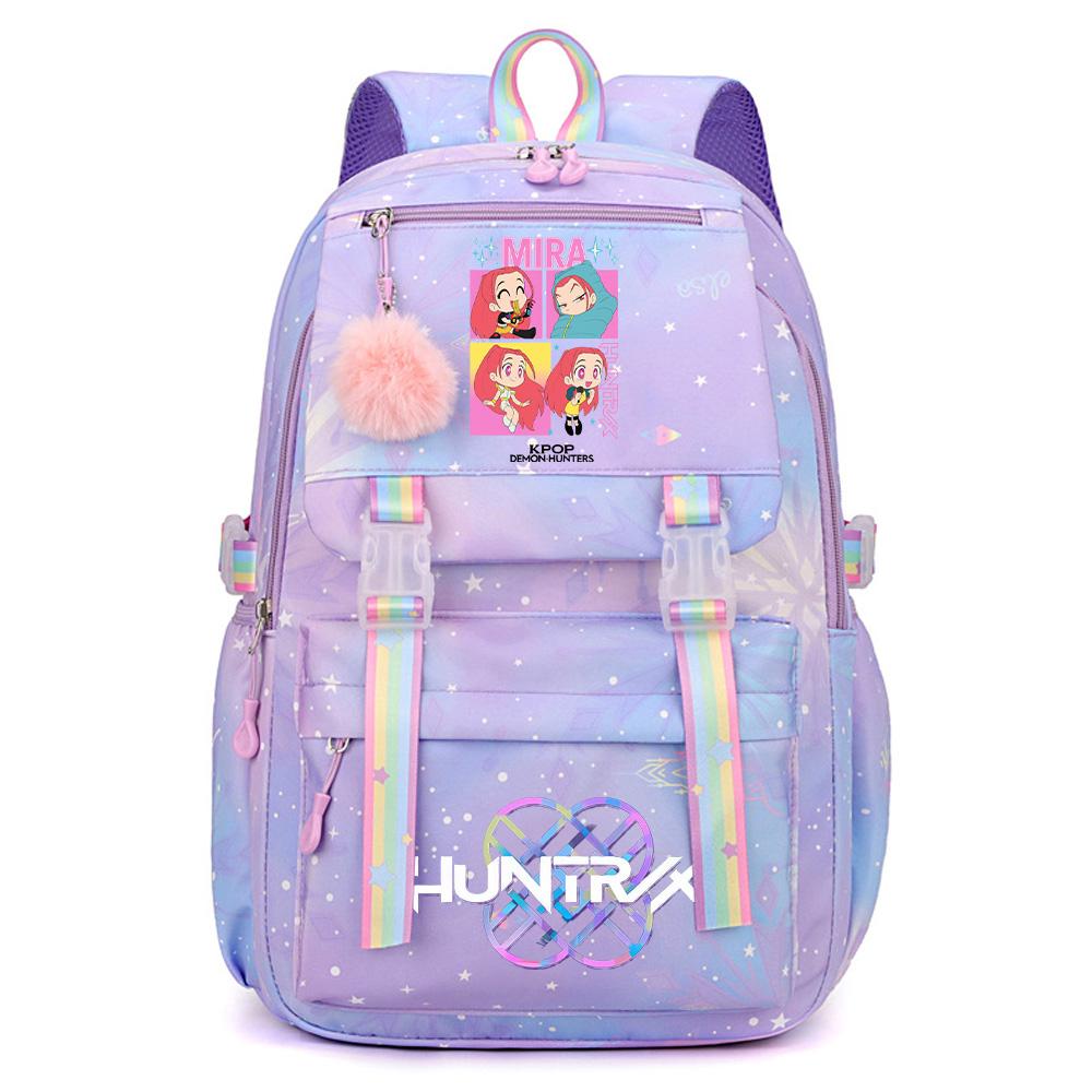 K-Pop Dämonenjäger Bedruckter Wasserdichter Rucksack mit Großer Kapazität Teenger Schüler Mädchen Junge Schultasche Buchtasche Damen Große Kapazität Reisetasche Geschenk