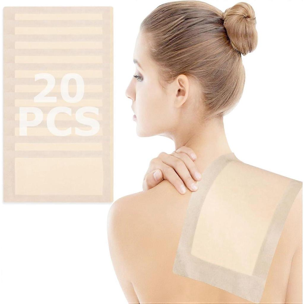 20Pcs Castor Oil Pack Wrap,Extra Large 11.02 * 6.29in for Pure Castor Oil, No Washing Self Adhesive with High Absorbent Organic Cotton Flannel, Anti