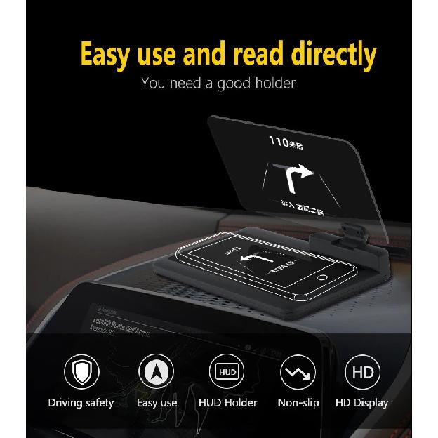 6palcový univerzální H6 HUD projektor pro auto Head Up Display Držák na telefon Navigace pro chytrý telefon gps hud pro jakákoli auta