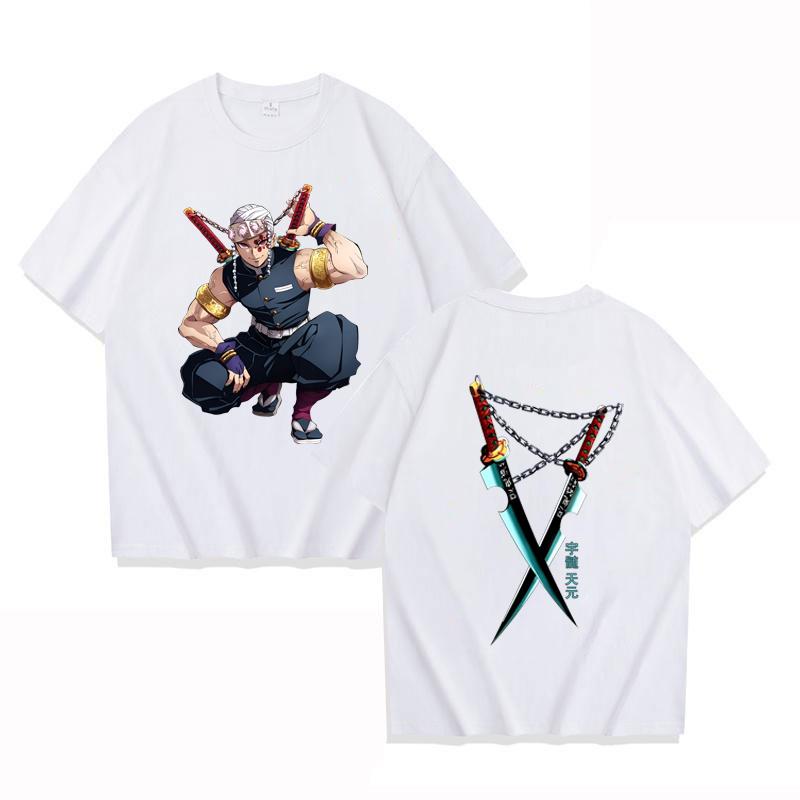 Hot Anime Uzui Tengen Graphic Short Sleeve T-shirts for Women Men Shirts Loose T-shirt Casual Summer T-shirts Plus Size Tops