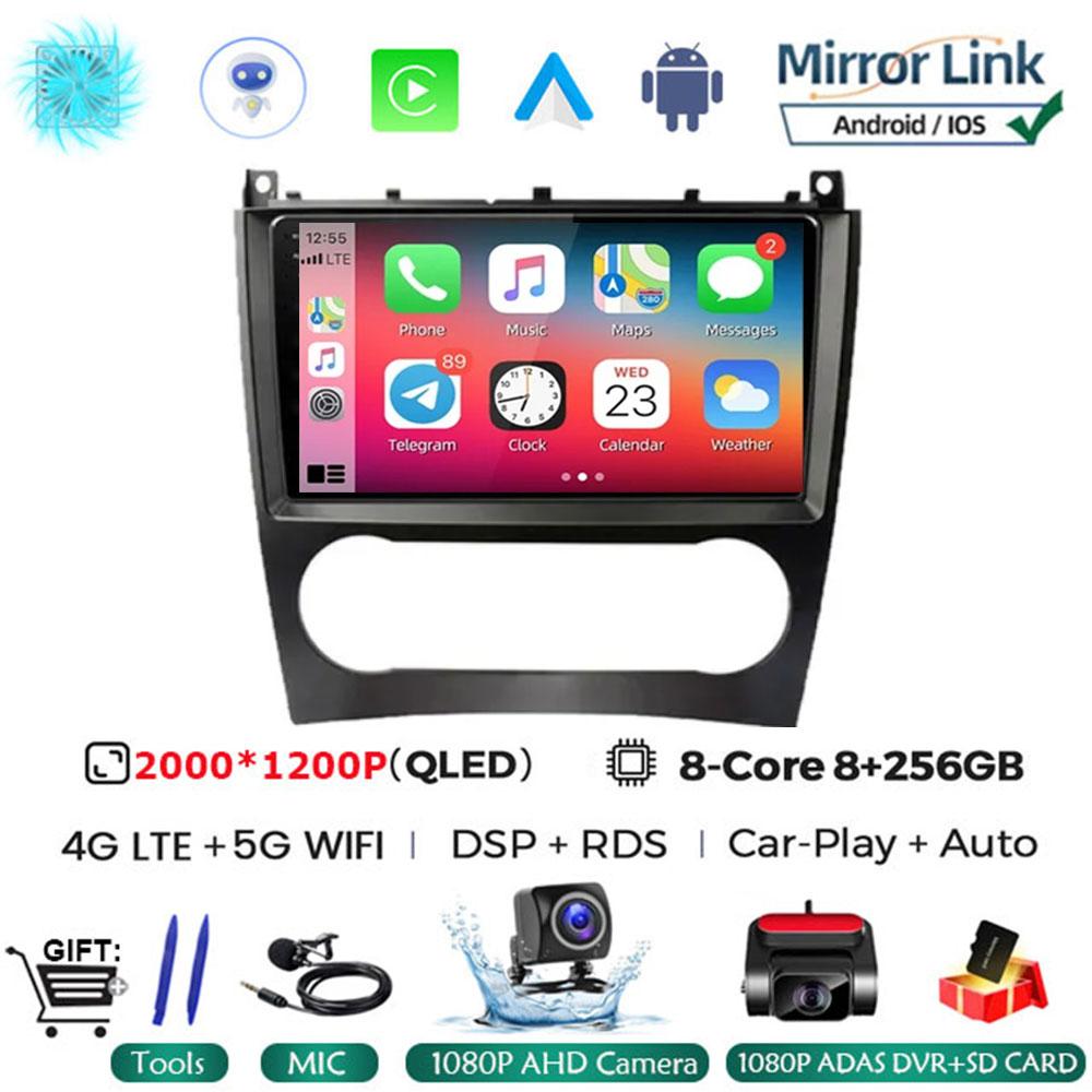 Android 14 For Mercedes Benz W203 W209 C180 C200 C220 C230 2005 - 2009 Car Radio Stereo Multimedia Navigation GPS Carplay AUTO