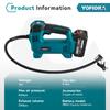 Yofidra Kabellose elektrische Luftpumpe Hochdruck mit Digitalanzeige Tragbare wiederaufladbare aufblasbare Autopumpe für Makita 18V Akku