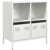 VidaXL Buffet blanc 68x39x73,5 cm acier laminé à froid, meuble de rangement, meuble de rangement de cuisine, meuble de 851363