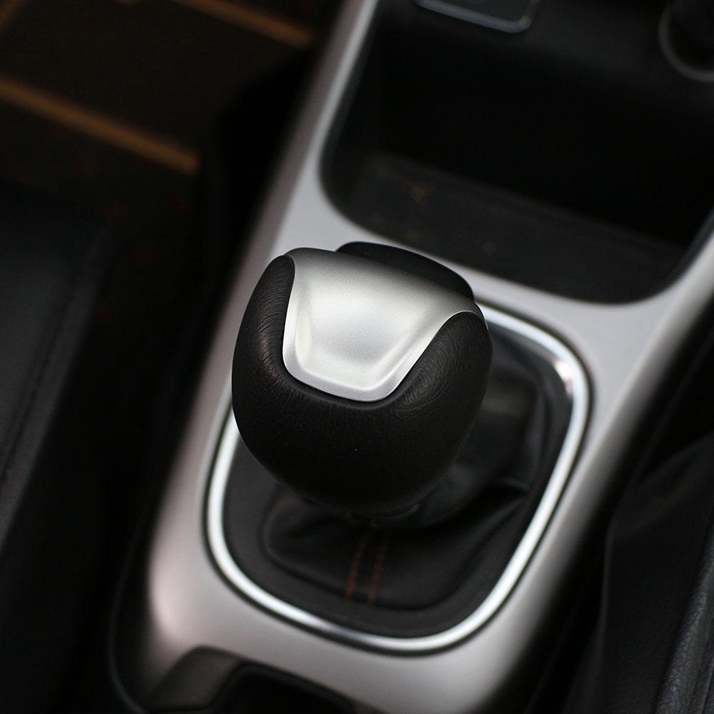 AT Car Gear Head Shift Knob Cover Sequins Trim for Jeep Compass 2017 - 2020 Renegade 2015-2022 Car Shift Knob Cover Sticker