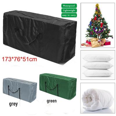 Bolsa de Almacenamiento de Tela Oxford 210D Negra para Árbol de Navidad y Cojines de Muebles de Exterior