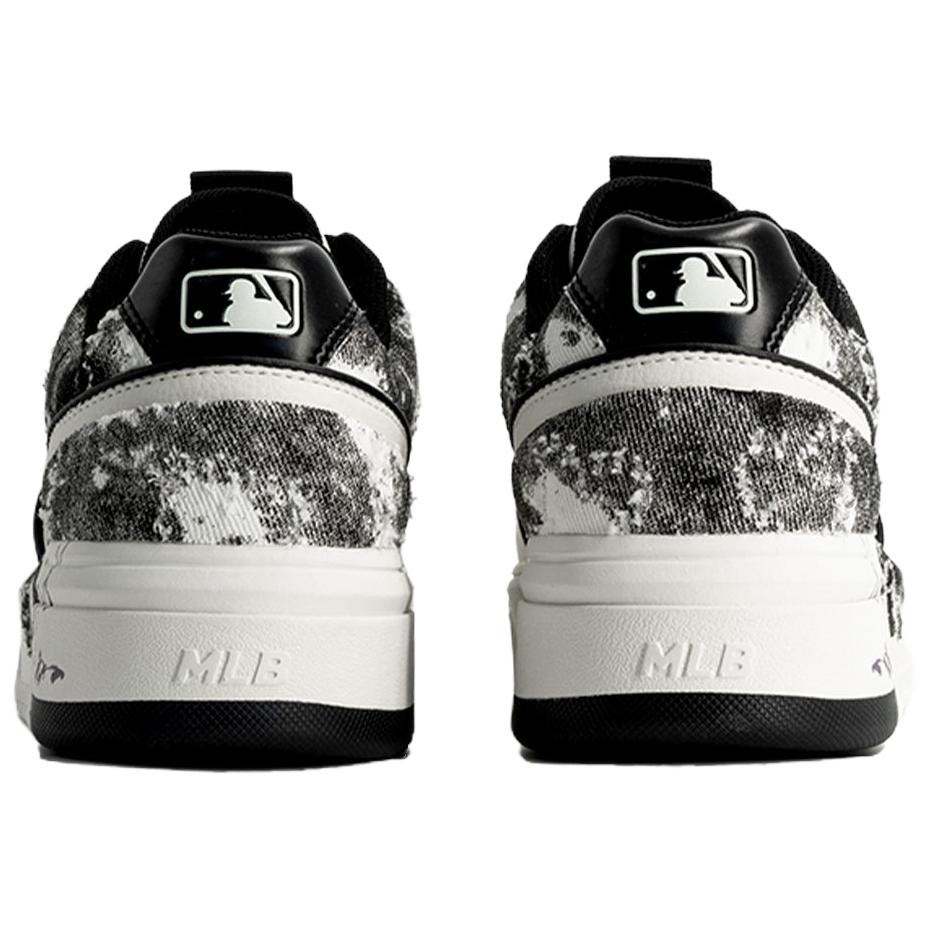 MLB Chunky Liner Wan Hua Nong, Mo, Shopping Bag Abrasion Resistant Low top Skateboard Shoes Unisex Black White 3ASXCA12N-50WHS(Team113-BOX)