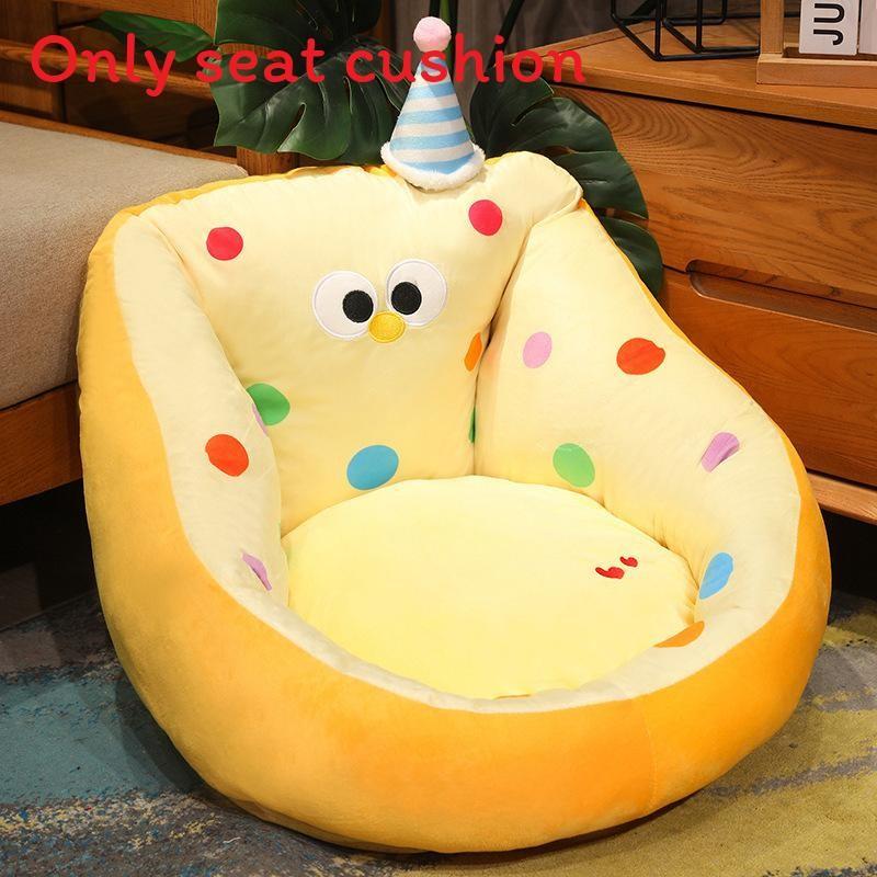 

Lazy Cartoon Plush Sofa Seat Cushion With Shaped And Polka Dot Design 50cm