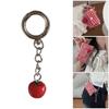 Whimsical Tomato Shape Keyring Resin Alloy Crafted Charm Stylish Accessory Fashion Keychain Pendant for Keys Backpacks