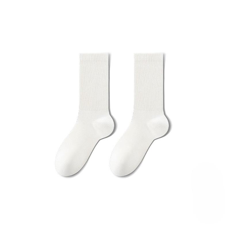 Female Autumn and Winter Pure Cotton Micro Pressure Thin Sweat Absorber Bacteriostatic Deodorant Boneless Tube Socks