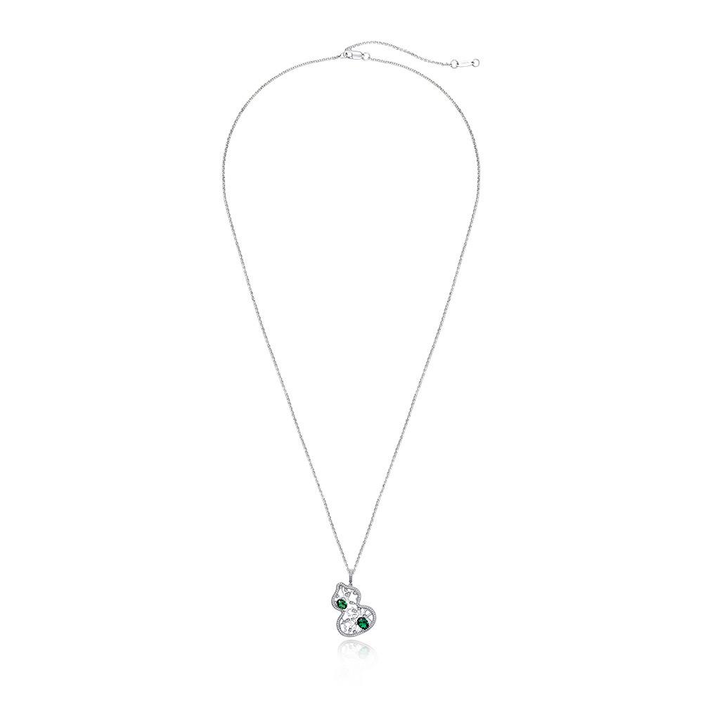 Gica Gema Green High Carbon Diamond Necklaces With 925 Sterling Silver 6*8mm Pendant Unique Design Romantic Fine Jewelry Wedding Party Gifts New Trend