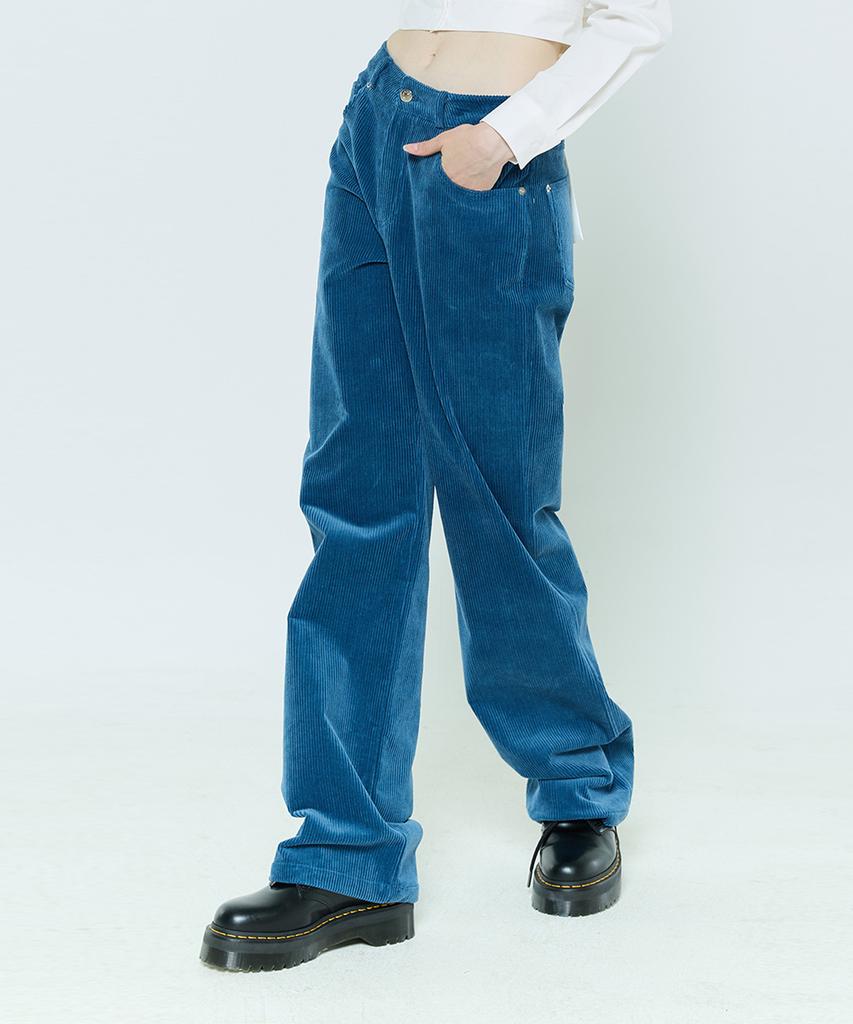 LARTIGENT L6 Corduroy Straight Pants(Blue)