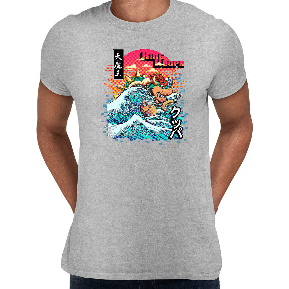 

Super Mario King Koopa Bowser T-shirt Nostalgia Unisex T-Shirts S серый
