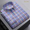 Nouveau dans Chemise Surdimensionnée Manches Longues 100% Coton Chemises pour Hommes Coupe Ajustée Formel Uni Chemise à Carreaux Décontracté Hauts Designer Vêtements Noirs
