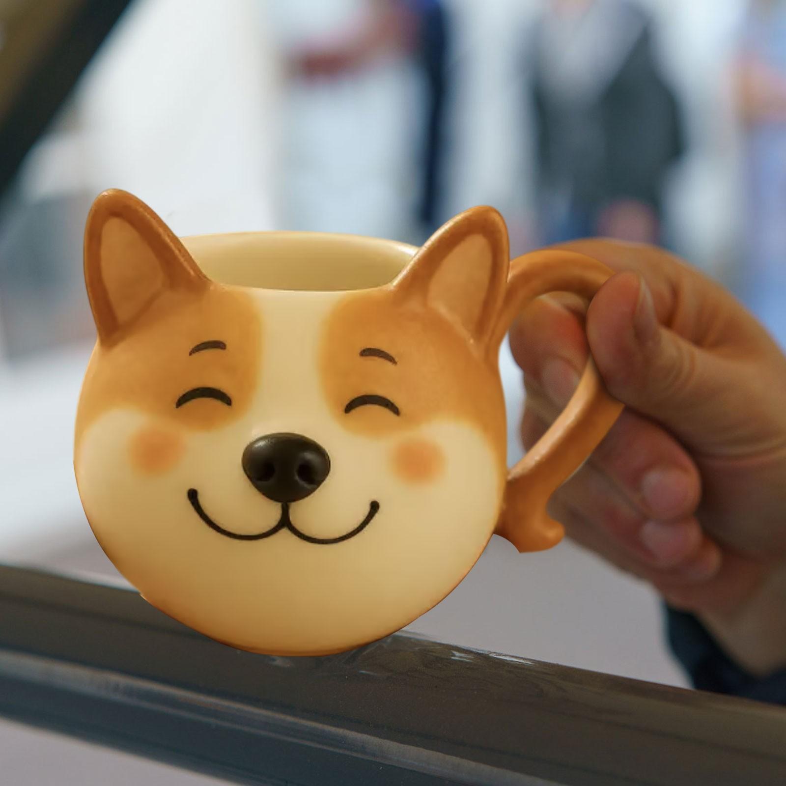 

A Positive And Cute Dog-faced Mug That Can Instantly You And Melt Your Heart! One Size