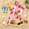 Strawberry Shortcake Print Beach Towel, Versatile Lightweight Absorbent Beach Towel for Pool Surf Yoga Bathroom, Perfect Birthday Holiday Gift