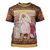 New Virgin Mary Jesus Printed Men T-shirt 3D Print Christian Pattern O-Neck Short Sleeve T Shirts Vintage Oversized Kids Tees