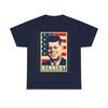 JFK Tshirt John F Kennedy American Flag President Unisex Heavy Cotton Tee