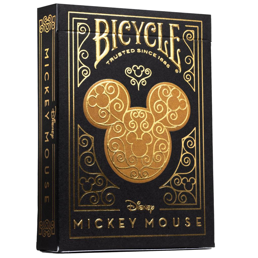 Bicycle Disney Mickey Mouse inspired black and gold playing cards.
