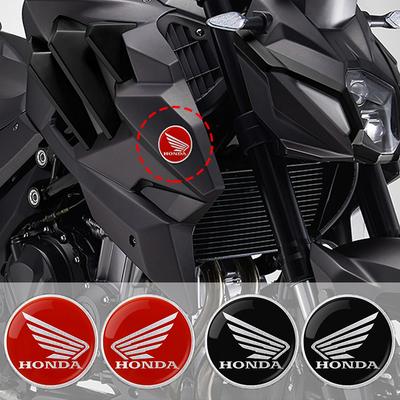 Pair 3D Motorcycle Modified Car Sticker Metal Aluminum Round Decal Motorcycle Stickers For CRF CB CR XR CRM CBR