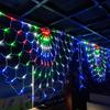 Solar LED Colorful Flashing Star & Moon Curtain Lights for Shop Windows and Outdoor Decor