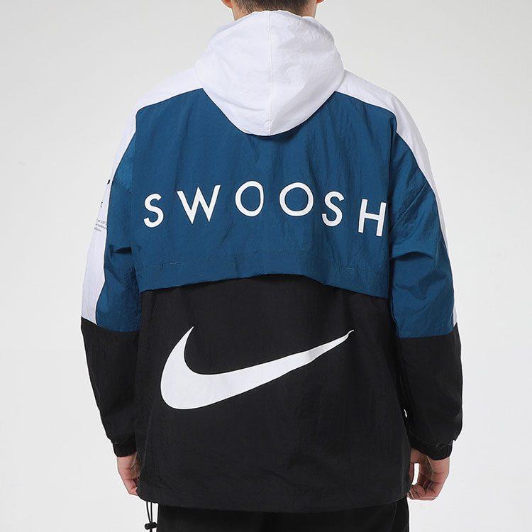 Nike Jackets Men's Blue Hooded Non Detachable Moderate DJ8038-401