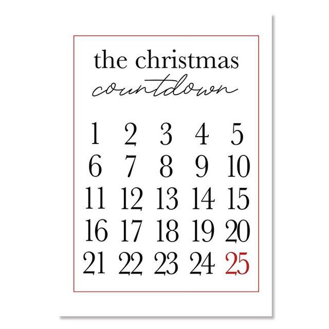 Christmas Tree Canvas Poster Painting Party Decor Merry Christmas Wall Art Painting Cartoon Print Picture Room Home Decoration