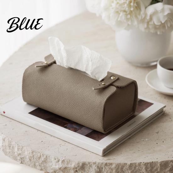 Household Tissue Box Faux Leather Box Minimalist Napkin Holder for Living Bedroom Container Room Desk Decorative Dispenser Cover Facial Tissues