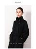 Double-Sided Cashmere Wool Coat, Women's 2024, 100% Wool, Stand Collar, Hepburn Style, Long and Loose Fit.