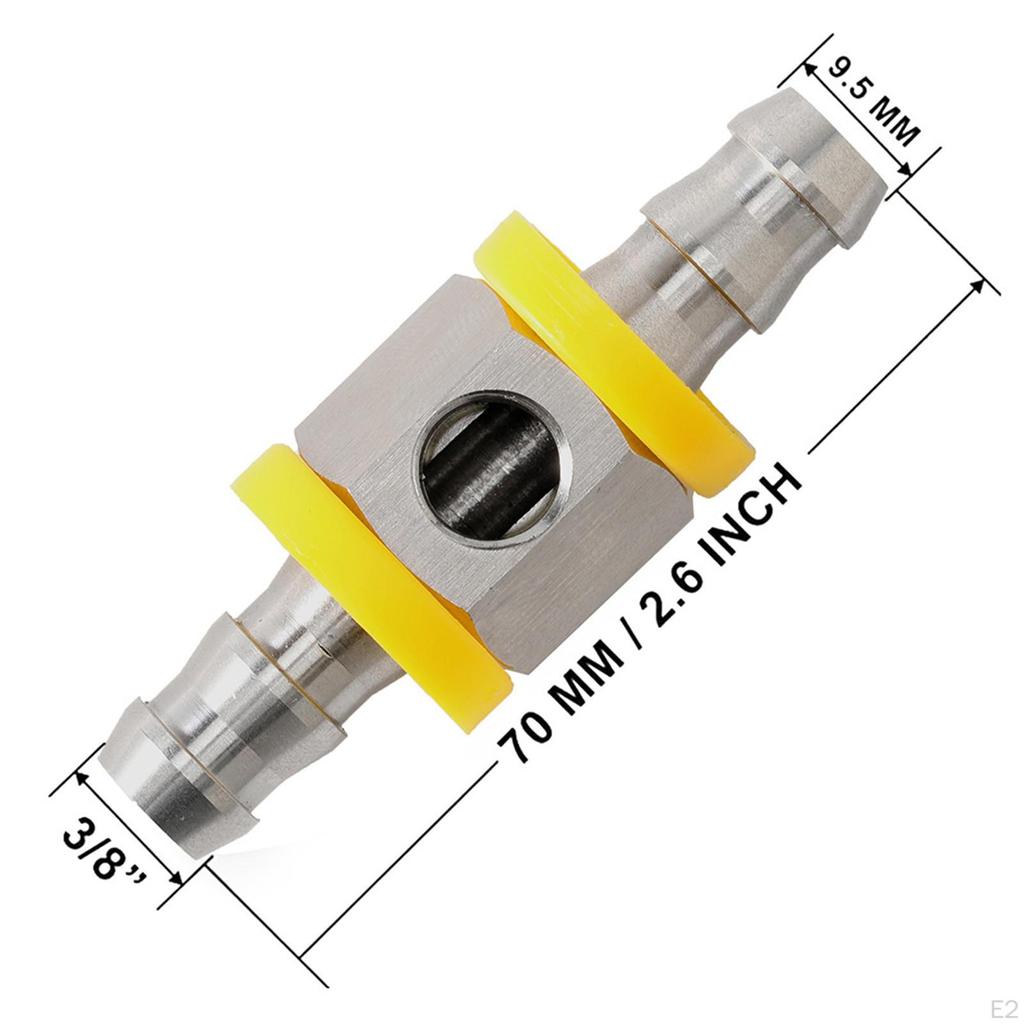 3/8'' Car Fuel Line Pressure Sensor T-Fitting Adapter Includes Clamps