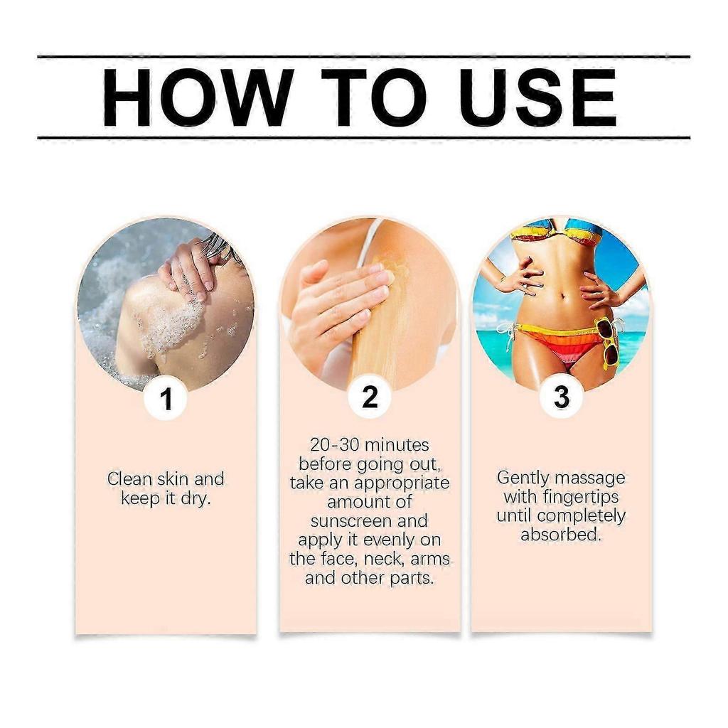 Lightweight Non-Sticky Sunscreen Cream with Broad Spectrum UV Protection Fast Absorbing, No White Cast, Acne-Free, Perfect for Summer Outdoor Activit