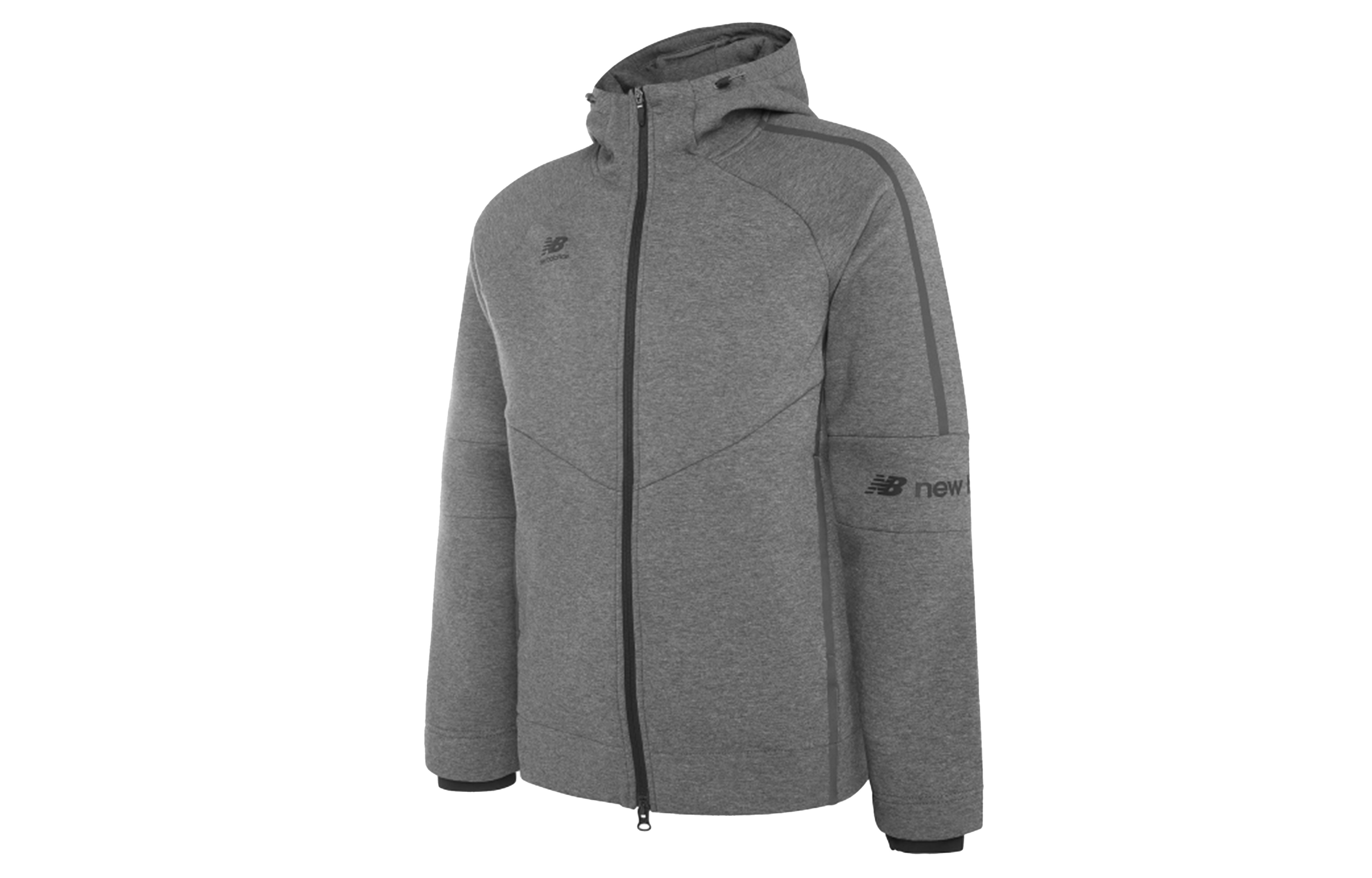 New Balance Sweatshirts Men s Gray Hooded Moderate Cardigan MDA3E011-GR XXL