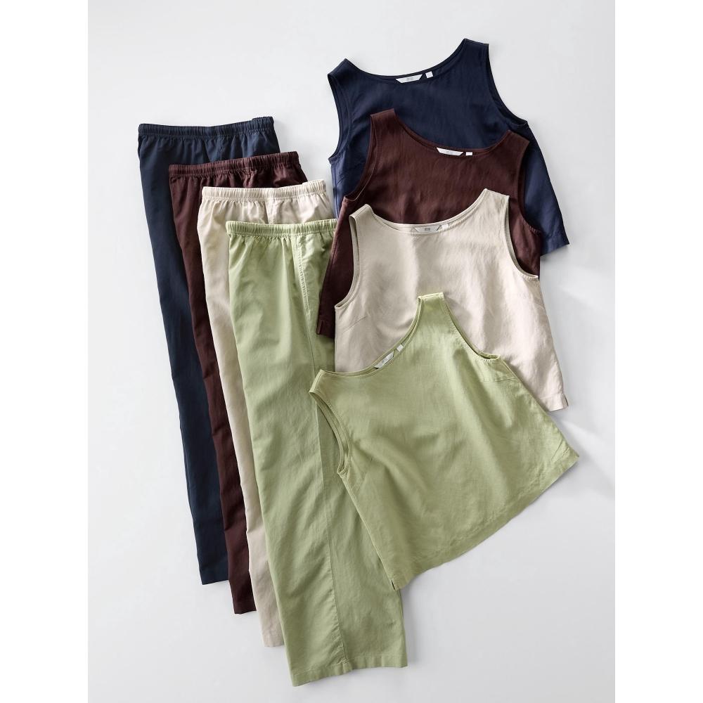 Uniqlo Linen Blend Easy Pants Long Model