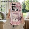 Phone Case: 2D Flat Samsung Galaxy A34 A35 M05 M06 S20 S22 S21 FE Plus 5G Protective Case, Couple Style, Double White Cats with Red Heart, Christmas a